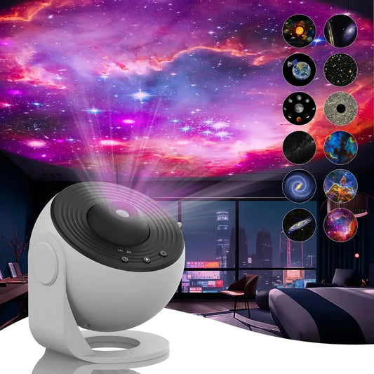 12 in 1 Night Light Galaxy Projector Starry Sky 360° Rotate